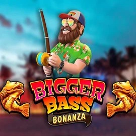 Official Slots logo: Bigger Bass Bonanza by Pragmatic Play at Robocat Casino